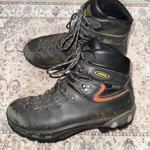 Asolo Power Matic 200 GV Boots Mens Size 12 Black Leather Gore-Tex Vibram Hiking